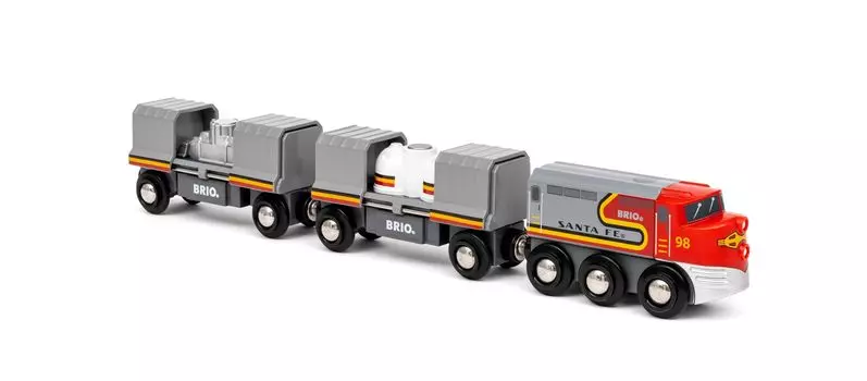 BRIO World Railway Series Поезд Санта-Фе 36089 Возраст от 3 лет и старше (Игрушечный поезд Деревянный рельс Поезд динозавров)