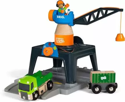 BRIO WORLD Smart Tech Tower Crane Rail 33962 [деревянная игрушка]