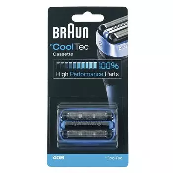 Бритва Braun Cool Tec со встроенной сеткой и кассетой с внутренними лезвиями FC40B [продукт] синий