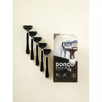 Бритва Daiso Dorco Pace4 с 4 лезвиями, 5 шт.
