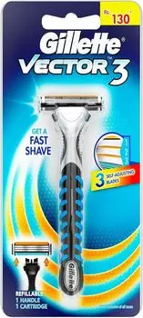 бритва gillette vector 3 синий