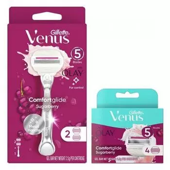 Бритва Gillette Venus Venus Olay Sugarberry Основной товар Планирование Выберите 2 сменных блока 1 шт. Упаковка 1 ручка+2 лезвия