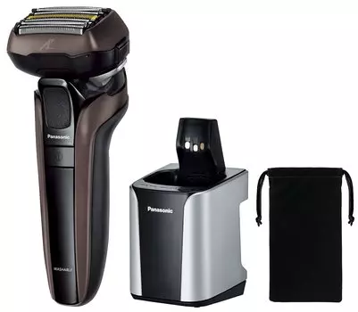 Бритва Panasonic 5 лезвий с очистителем коричневая мужская ES-LV7G-T