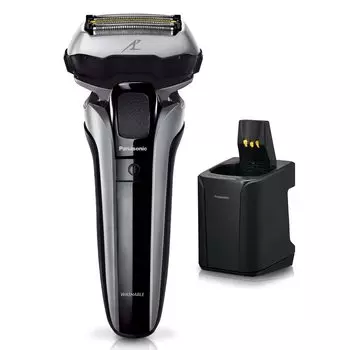 Бритва Panasonic Lamb Dash PRO с 5 лезвиями и очистителем, серебристая, мужская, ES-LV7H-S