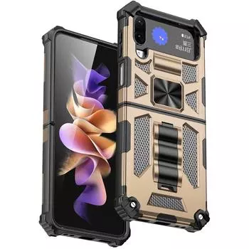 Бронированный чехол с защитой от падения и падения для Samsung Galaxy Z Flip 4 5g Flip4 Zflip4 двухслойный чехол для мобильного телефона for Samsung Z Flip 4 темно-синий
