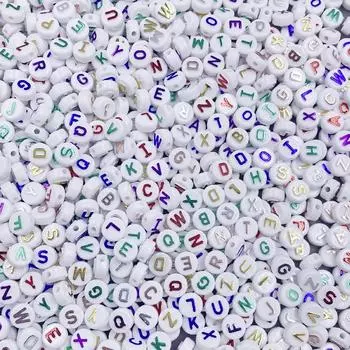 Бронзовые разноцветные бусины с буквами «сделай сам», 20 шт., 10 мм, ожерелье, браслет, сделай сам, подвеска для изготовления ювелирных изделий, бусины