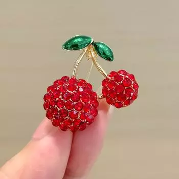 Брошь Diamond Cherry High-End Женская брошь Anti-Light Pin Oil Drip Брошь Аксессуары для одежды