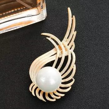 Брошь из сплава Hollow Wings Pearl, брошь Temperament Pin, аксессуары для пальто
