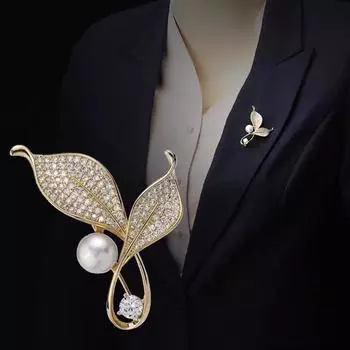 Брошь с розмарином, жемчужный женский корсаж, изысканный, анти-легкий костюм, одежда, праздничный подарок Xiaoxiangfeng