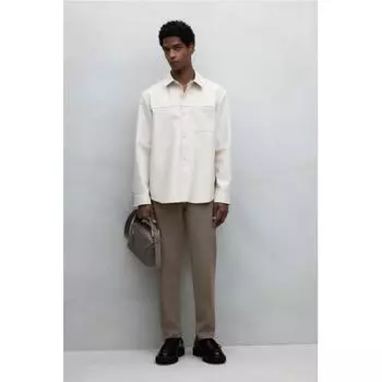 Брюки-джоггеры HM Tailored облегающего кроя бежевого цвета XS