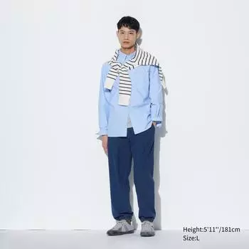 Брюки-джоггеры UNIQLO из джерси с эффектом стирки (индиго)