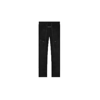 Брюки Fear Of God Essentials на флисовой подкладке с нашивкой-логотипом и завязками, мужские брюки черного цвета FOG-SS22-2530 XS