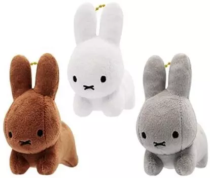 Bruna Animal Plush Mascot Rabbit Set of 3 Miffy белый