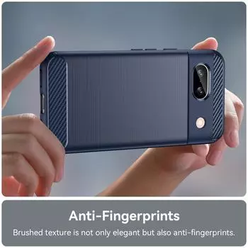 Brushed Texture Case For Pixel 8A Google Soft Silicone Protective Back Cover for google pixel8a Luxury Matte Cases Coque Fundas For Pixel 8A чёрный