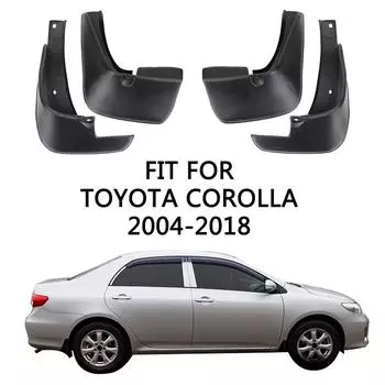 Брызговики 4 шт./компл. Передние и задние брызговики крыло для Toyota Corolla 2004-2018 чёрный