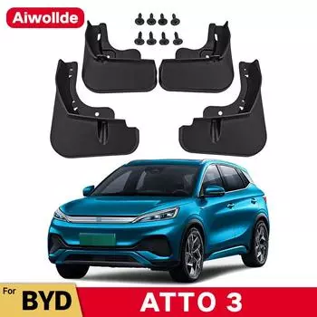 Брызговики для BYD Atto 3 EV 2022 2023, 4 шт., брызговики, брызговики, переднее и заднее крыло, автомобильный стильный автомобиль BYD Atto 3