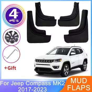 Брызговики для Jeep Compass MK2 2017 ~ 2023 2,4 T 1,4 T, передние и задние брызговики, защита крыла, колесо, брызговик 2.4T