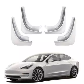 Брызговики для Tesla Model 3, брызговики, брызговики для крыльев, набор из 4 окрашенных в глянцевый цвет синий