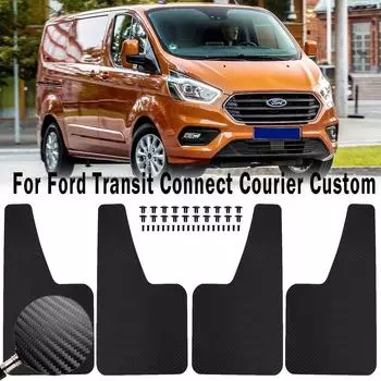 Брызговики из углеродного волокна для Ford Transit Connect Custom Tourneo MK5 MK6 MK7 MK8, спортивные брызговики, брызговики E-150 4Pcs Black
