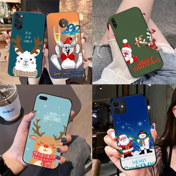 BS-5 Рождественский дефект силиконовый чехол для iPhone 15 14 Xiaomi POCO M6 F6 Redmi Note 13 12 13C 8 9 Samsung S24 S23 S22 S21 FE Pro Plus Ultra Redmi Note 6 Pro бездна