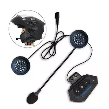 BT12 Мотоциклетный шлем Домофон Громкая связь Гарнитура Bluetooth-совместимые наушники Микрофон