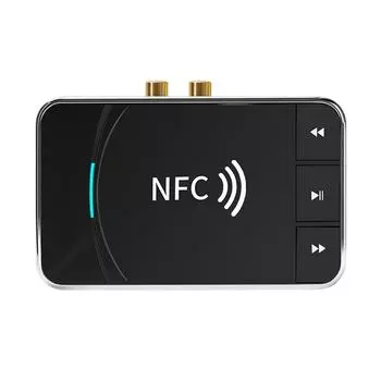 BT5.0 Передатчик-приемник 2-в-1 NFC BT Аудиоадаптер Расстояние передачи 15 м Звук без потерь чёрный