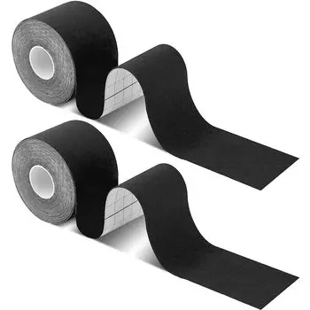 BTtime Taping Elastic Kinesio 2 Supports Muscles and Sweat Athletic Multifunctional Tape, Tape, Tape, Rolls, 2.5cm5m, Joints, Breathable, Resistant, чёрный