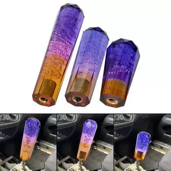 Bubble Crystal 10 см 15 см 20 см Ручка переключения передач Прозрачная автомобильная ручка переключения передач для стайлинга автомобилей Ручка ручного переключения передач 10cm