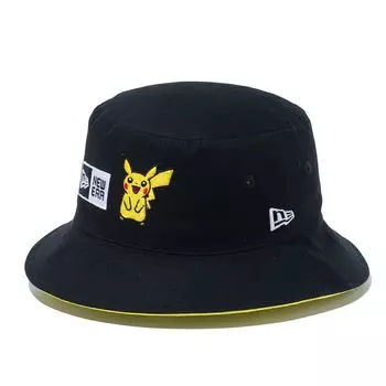 Bucket Hat Pokemon Collaboration BUCKET01 RV POKEMON PIKACHU BLK [Новая Эра] Черный/Пикачу M/L