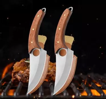 Bucther Knife Stainless Steel Boning Knife Meat Cutting Fruit Knives Wooden Handle Forged Knife Utility Knife Kitchen Supplies