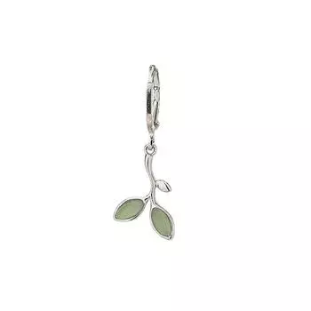 Bud Earrings Mori Personality Sweet Small Leaf Earrings Korean Version Sweet Small Fresh Opal Leaf Ear Buckle Female copper