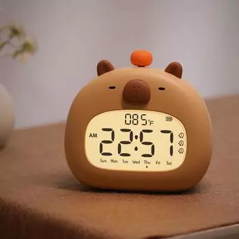 Будильник Capybara для детей, обучающий сну, будильники, таймер для детской комнаты, перезаряжаемые ночные светильники с затемнением, украшение для спальни