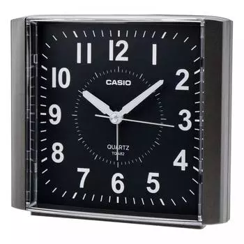 Будильник CASIO аналоговый черный стандартный с функцией повтора сигнала и подсветкой TQ-482-1JF