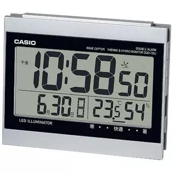 Будильник CASIO [волновой приемник] серебристый DQD720J8JF [имеется функция автоматического цифрового радиоприема]