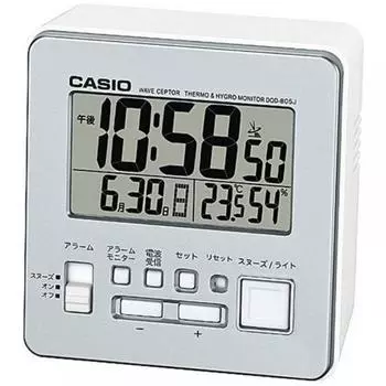 Будильник CASIO [волновой рецептор волновой скипетр] серебро DQD805J8JF [доступна функция автоматического приема цифровых радиоволн]