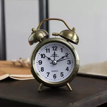 Будильник с двумя колокольчиками, тихий, не тикающий, кварцевый, металлический, ретро, мини, два двойных больших кальмара, цифровое игровое зеркало для детей, восход солнца