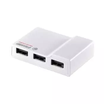 BUFFALO 4-port self-powered hub with power-linked power saving function, white BSH4AE12WH