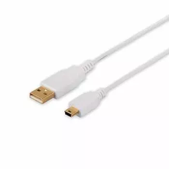 Buffalo iBUFFALO USB2.0 Cable for Camera (A to miniB) Slim Type White 0.5m BSUAMNSM205WH