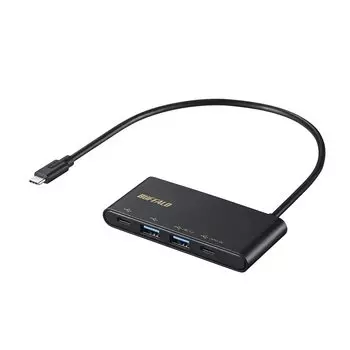 Buffalo USB Bus Powered 4 Port PD Compatible Hub Compatible with iPhone 16 Black BSH4U505C1PBK 3.2 (Gen 2) чёрный