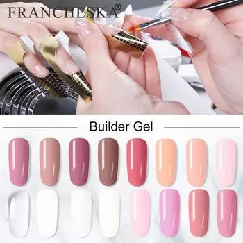 Builder Gel Set 3pcs / 4pcs Jelly Acryl Poly Nail Gel Камуфляжный гель для наращивания маникюра