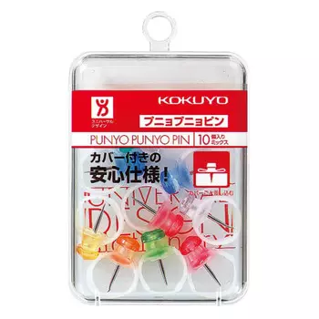 Булавки KOKUYO Punyo Punyo 10 шт., 7 цветов, микс Kahi-90