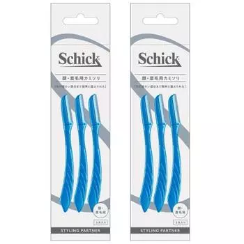 [Bulk Purchase] Schick Face/Eyebrow Razor (3 pieces) x 2 Men s L Disposable Blue