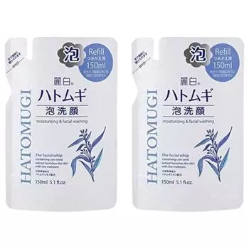 [Bulk purchase] Set of 2 Rehaku Hatomugi foam face wash refill 150ml