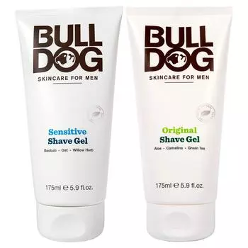Bulldog Skincare Sensitive Original Shave Gel Duo Гель для бритья Bulldog, 1 шт.