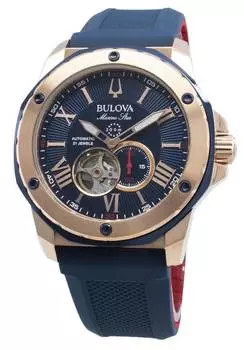 Bulova Marine Star 98A227 Автоматические мужские часы 200M синий
