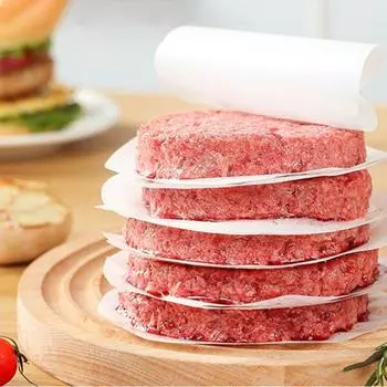 Бумага для пирожков с гамбургерами, антипригарные круглые восковые пергаментные листы, говяжий бургер для прессования, замораживания конфет 12cm