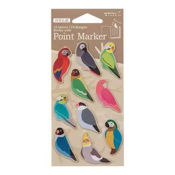 Бумага для заметок Midori point S с рисунком птицы 11387006
