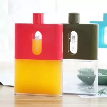 Бумажная книга формата A5 без BPA, фляжка, плоская бутылка для воды, пластиковый портативный бумажный блокнот, бутылки для воды, плоские напитки, чайник 500ml зелёный