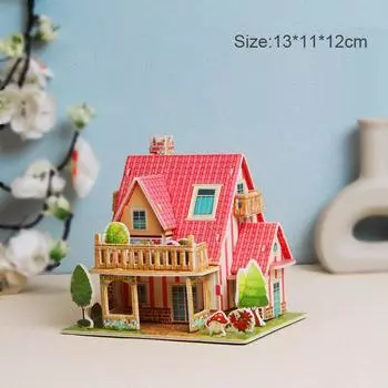 Бумажный картон 3D головоломка детский сад трехмерный дом ручной работы модель виллы ранние развивающие игрушки