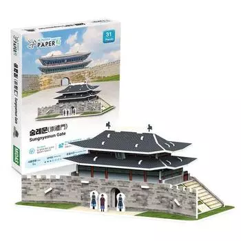 Бумажный замок Sungnyemun Трехмерная головоломка WA101 Корея 3d головоломка